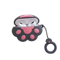 BONTOUJOUR AirPods Pro Case, Super Cute Creative Fun Dog Paw Dog Feet Theme TPU Silicone Cover Protective Skin for Apple AirPods Pro/3 +Ring Lanyard -Grey