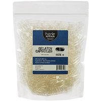 Herb Affair Clear Empty Gelatin Capsules Size 0 - 1000 Count - Holds 400-800mg - Great for Dogs and Kids Medication - Works with Most Capsule Fillers