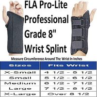 Wrist Splint Support Brace 8", Pro-Lite FLA Orthopedics X-Small Left Wrist