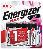 Energizer AA Batteries (10 Count), Double A Max Alkaline Battery