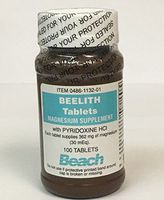 Beelith tablets magnesium supplement with and pyridoxine HCL - 100 each - Buy Packs and SAVE (Pack of 2)