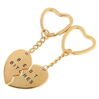 Tugend-Ära Latest Collecton 2 Pieces/ Set Charms Best Bitches Keychain Best Friend Keyring BFF Split Heart Key Ring Best Friend Forever Love Jewelry - Best Bitches