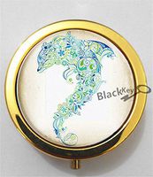 BlackKey Dolphin 3-Compartment Decorative Pocket Gift Box Case Organizer for Pill, Color 2 -2179