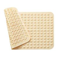 Echaprey PVC Bathroom Safety Shower Mats Waterproof Non-Slip Bath Tub Mat Bath Tub Massage Mat (Light Yellow)