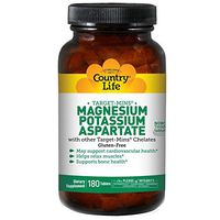 COUNTRY LIFE VITAMINS TM MAG-POTASSIUM-ASPARATA, 180 TAB