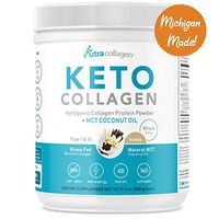 NutraCollagen Keto Collagen+ Protein Powder, Natural & MCT Coconut Oil Powder, 16g Collagen, Non-GMO, Sugar Free, 100% All Natural Ingredients - 20 Servings (Vanilla Flavor)