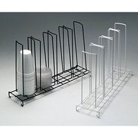 Countertop Cup Lid Rack White Steel Wire - 18 1/2"L x 4 3/4"W x 12"H