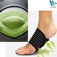 Extra Thick Compression Arch Support Plantar Fasciitis Sleeves by JERN - Foot Pain Relief Cushion Braces for Fallen Arches, Flat Feet, Heel Spurs, Achy Foot Problems for Men and Women (1 Pair)