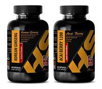 libido Pills Men - Korean Ginseng – ACAI Berry 1200 - acai Vitamins - Combo (2 Bottles)