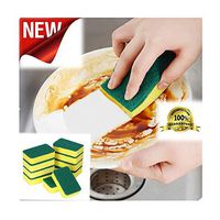 AMOUSTORE Cleaning Scrub Sponge – Kitchen, Dishes, Sink, and Bathroom Scrubbing Sponges Along with Heavy Duty Scouring Power (14pcs)