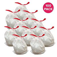 Think Crucial 100PK Durable Garbage Bags Fit simplehuman« ?Size ?M??, 45L / 12 Gallon