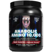 Healthy 'N Fit ANABOLIC AMINO 10,000 POWDER - Natural Fruit Fusion - EAA & BCAA. 30 Servings (1.32 lbs). 10,000 mgs Amino Acids per serving.