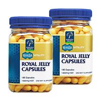 Manuka Health 10hda Royal Jelly 1000mg 180 Capsules 100% Pure New Zealand Royal Jelly Immune System Booster & Supports Skin Health & Vitality (Pack of 2)