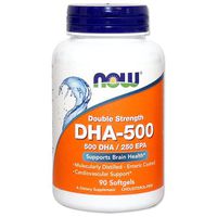 Now Foods: DHA- 500 mg Supports Cognitive Function, 90 sgels