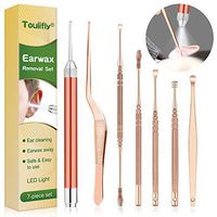 Ear Cleaner, Earwax Removal Kit, Earwax Removal Tools Safely and Gently Cleaning Ear Canal at Home, Exfolimates, Earwax Cleaners, Ear Cleansing Tool 7 Set with Storage Box