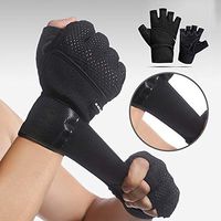 DNNAL Arthritis Gloves, Outdoor Sports Fitness Gloves Cycling Training Breathable Bracers, Compression, Half Finger Gloves,M