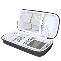 co2crea Hard Travel Case for HealthmateForever YK15AB TENS Unit Electronic Pulse Massager Tennis Elbow (Size S - White Lining)