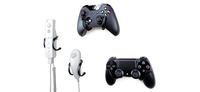 Wall Clip - Xbox One, PS4, Nintendo Switch, and Retro Game Controller Organizer - 4 Pack, Black