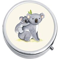 Watercolor Koalas Medicine Vitamin Pill Box