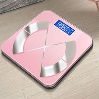Bluetooth Body Fat Scale Smart Scale Digital Bathroom Wireless Weight Scale, Smart Usb Charging, Body Composition Analyzer With Smartphone Led Display, 180kg, 26 29cm,Pink