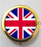 BlackKey United Kingdom UK British Flag 3-Compartment Decorative Pocket Gift Box Case Organizer for Pill, Color 2 -302