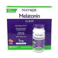 Natrol Melatonin 5 mg, Strawberry Flavor, Fast Dissolve Tablets, 250 Count