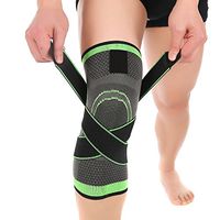 Geekercity 1 Pair / 2 Pcs Knee Pads, Non-Slip Compression Leg Knee Sleeve Protective Pad, Professional Bandage Ankle Wrist Knee Tennis Basketball Support, Adjustable Brace Kneepad (XL, Green)