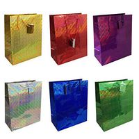 Allgala 12-PC Premium Hologram Gift Bags, 13" LG