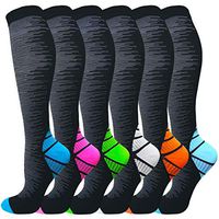 Compression Socks for Women and Men (6 Pairs)-Best for Running,Nursing,Circulation,Recovery & Travel