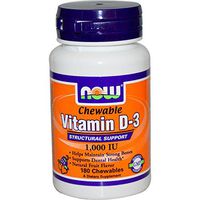 Vitamin D-3 1,000 IU 180 Chewable Tablets (Pack of 2)