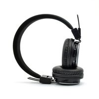 Wireless Headphones,NIA Q8 Multifunctional Foldable Bluetooth Headphones with Microphone, Micro SD Card Player, Built-in FM Radio - Black