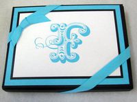 Hallmark Stationery NOT4120 Blue Initial F Blank Note Cards