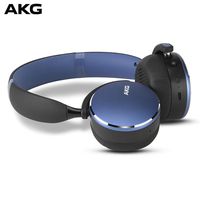 AKG Y500 On-Ear Foldable Wireless Bluetooth Headphones- Blue (US Version)