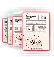 Shortie's Candle Company Stargazer Lily Wax Melts Bulk Pack - 4 Highly Scented Bars - Made with Natural Oils - Flower & Floral Air Freshener Cubes Collection