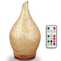 Porseme 280ml Essential Oil Diffuser, Aroma Ultrasonic Humidifier with Remote Control, BPA Free, 7 Color Changing, Waterless Auto-Off, Timer Setting