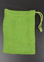 Green Burlap Drawstring Favor Bags - 3" x 5" (48 Pack)