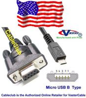 Micro USB B Connector to DB9 Female AV Data Cable, 1 M