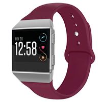 OenFoto Sport Bands Compatible Fit bit Ionic, Soft Silicone Wristband Replacement Watch Band Strap Accessory Bracelet for Fit bit Ionic Smart Watch, Wine Red Large