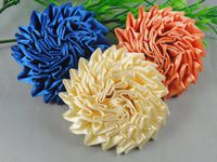 18pcs High-Grade Ribbon Roses Applique/Craft/DIY of Pick Color (Mix)
