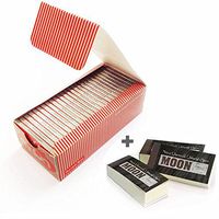 1 Box Moon 50 Booklets Red Cigarette Tobacco Smoking Rolling Papers 2500 Leaves with Tips
