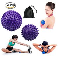 Lacrosse & Spiky Massage Ball, Massaging Exercise Muscle Roller Yoga Balls, Myofascial Release, Foot Relief Trigger Points, Plantar Fasciitis Tools All Over Body Deep Tissue Physical Therapy (purple)
