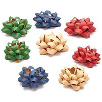 Bright Creations Kraft Bows for Gift Wrapping (Blue, Green, Red, Gold, 120-Pack)