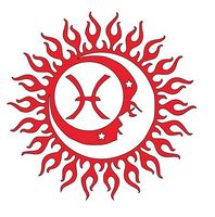 Home Grown Claremore Pisces (Zodiac) Vinyl Sticker | 5.5" Width X 5.5" Height (RED)