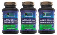 Green Pasture Blue Ice Royal Butter Oil / Fermented Cod Liver Oil Blend (120 Pack of 3)