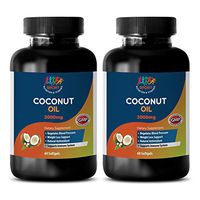 Fat Burner Weight Loss Pills - Coconut Oil 3000Mg - Extra Virgin Coconut Oil Supplement - 2 Bottles 120 Softgels