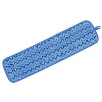 Rubbermaid Commercial Products HYGEN Microfiber Damp Room Mop Pad, 18-inch, Blue (FGQ41000BL00)