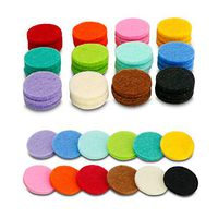 Maromalife 48 PCS Refill Pads 0.87 Inch Felt Pads Highly Absorbent Replacement Pads for Diffuser Necklace Diffuser Bracelet Car Diffuser Vent Clip