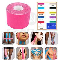 Kinesiology Tape - Pain Relief Adhesive - Best Therapeutic Muscle Support Aid - Sports Wrap for Knee Elbow Wrist Back Shoulder Ankle & Neck injury tape - Physio tap Water resistant - Price Xes