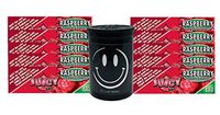 Herb Airtight Container Fresh Kettle with Juicy Jay's Raspberry 1.25 Flavored Hemp Rolling Papers 10 Count DC Crafts Nation- Happy Face