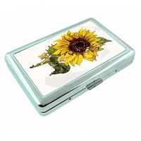 Perfection In Style Metal Silver Cigarette Case Vintage Flowers Design 010